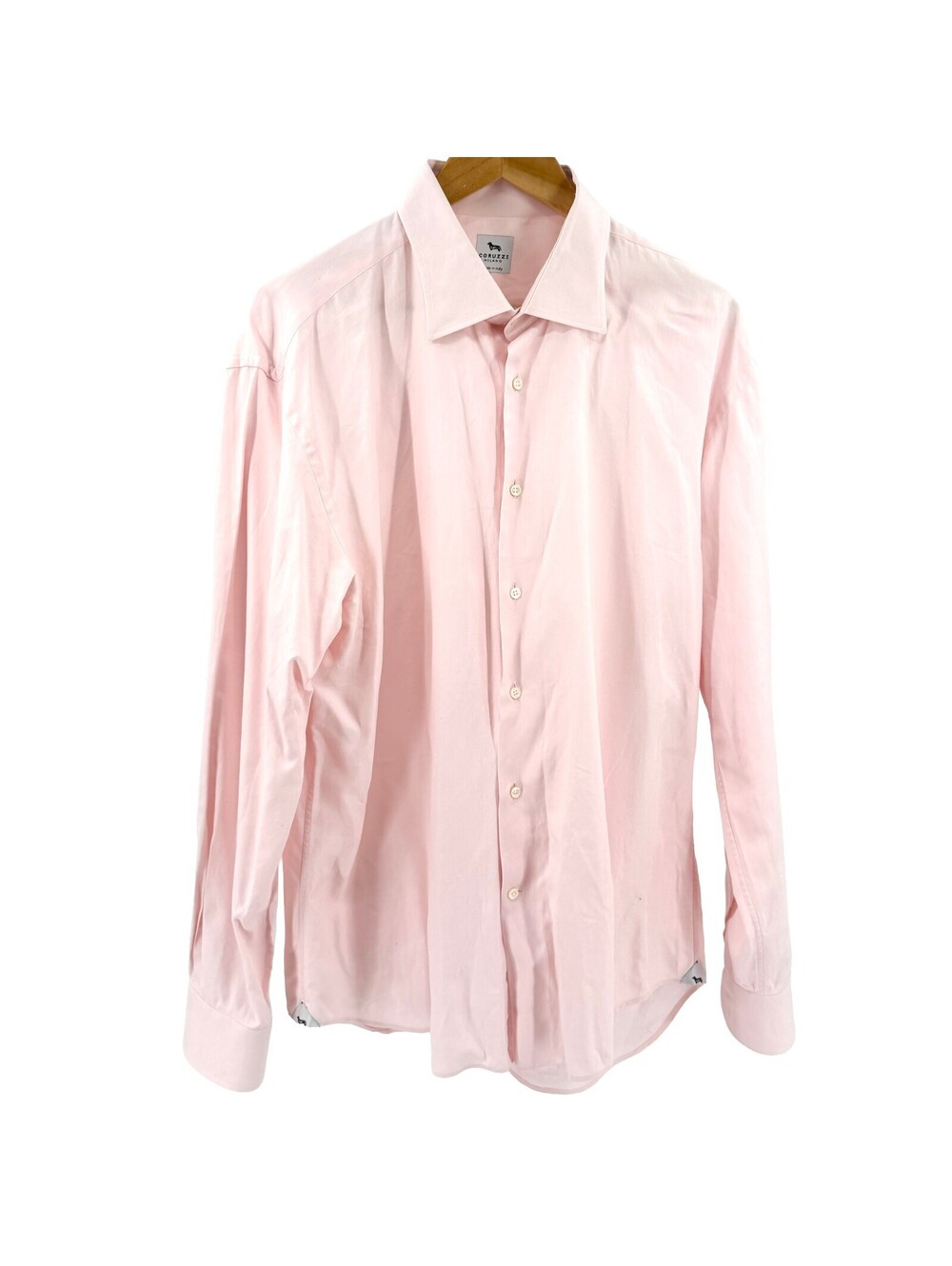 Coruzzi Milano Pink Cotton French Cuff Dress Shirt